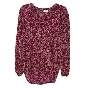 Lush Burgundy Floral Blouse